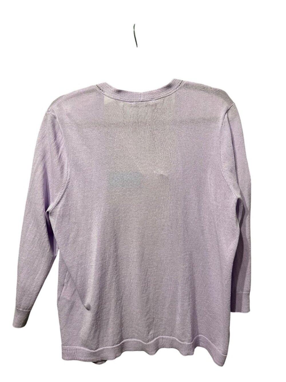 Chicos New Open Front Cardigan Sweater Orchid Mist Size 2 (L) Cotton/Nylon Blend - Picture 5 of 8